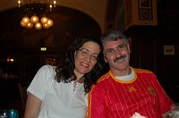  Carolyn and I in Auerbachs'.  Carolyn was especially excited to be in such a historical restaurant.