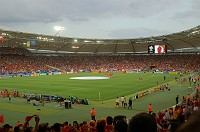  At the Spain-Tunesia game.  It was our only night game.